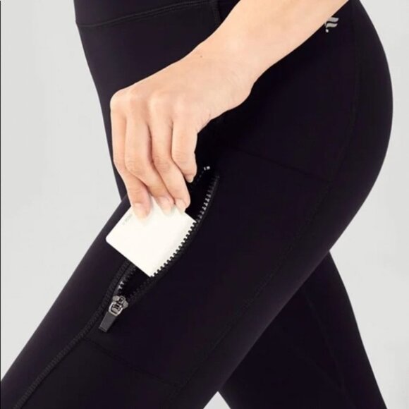 Fabletics Leggings Size Extra Small Black Trinity High-Waisted‎ Utility Zippers - Picture 7 of 13